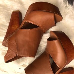 Brown stylish heels